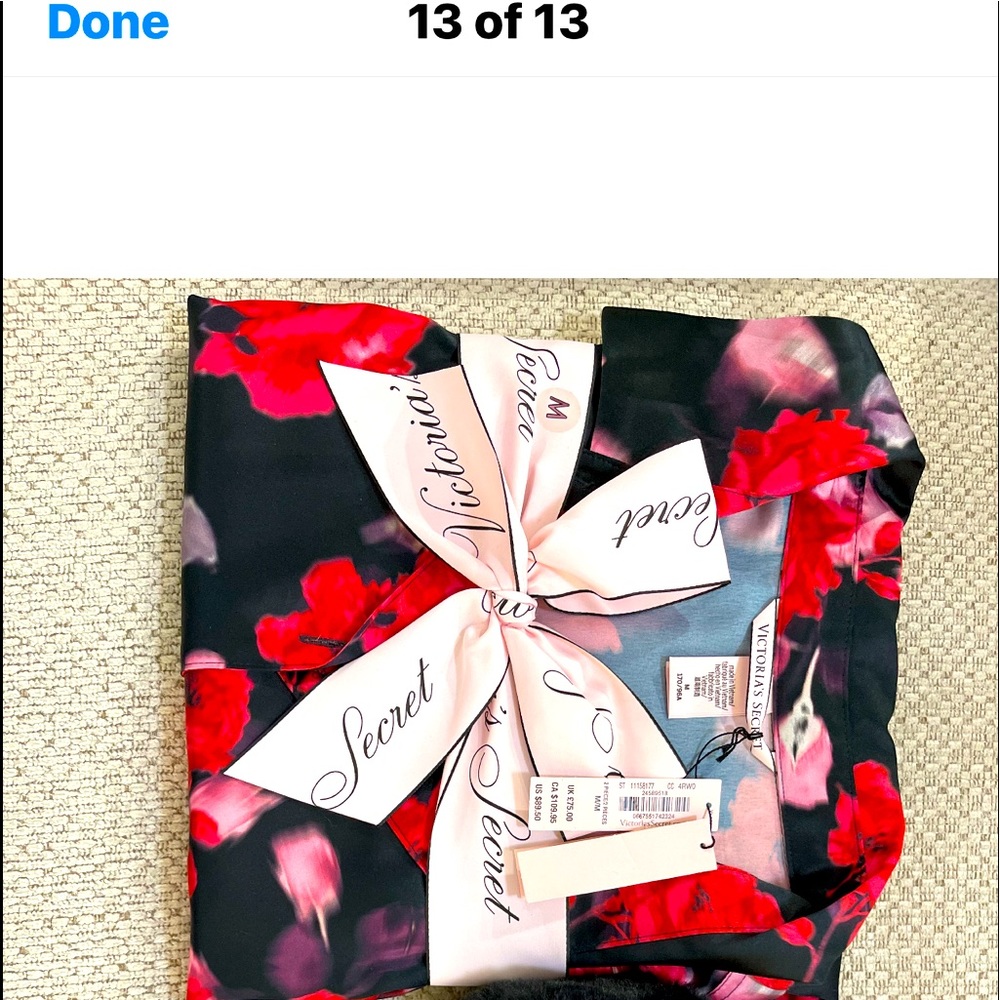 VS two piece satin PJS